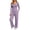 Purple, variant on Aofany Womens 2 Piece Sets Long Sleeve Wide Leg Tracksuits Casual Lounge Fall Outfits Solid Color Matching Sets