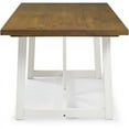 thumbnail image 1 of Brennan 72" Solid Wood Trestle Dining Table in Rustic Oak/White Wash, 1 of 7