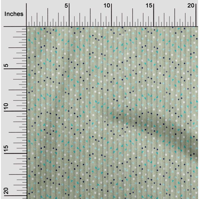 oneOone Silk Tabby Mint Green Fabric Geometric Texture Craft Projects Decor Fabric Printed By The Yard 42 Inch Wide