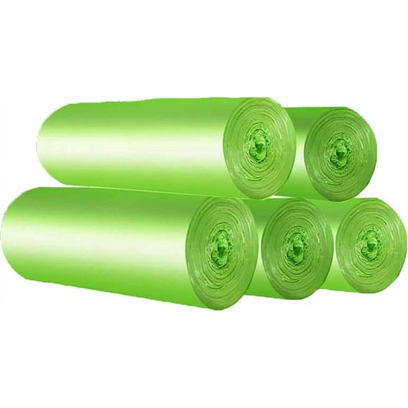 60 Pack Tear Resistant Kitchen And Organic Food Waste Bags Compostable And Biodegradable Corn Starch Garbage Bags Yellow-green