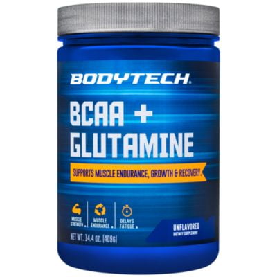 BodyTech BCAA  Glutamine  Supports Muscle Endurance, Growth  Recovery with Essential Amino Acids (14.01 Ounce