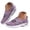Purple, variant on Women's Butterfly Embroidered Loafers Breathable Knit Platform Wedge Sneakers Wide Toe Box Non Slip Work Shoes Purple Size 7