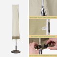 thumbnail image 6 of Sonerlic Table Umbrella Cover, 7.5–11ft Patio Deck Zippered Parasol Waterproof Umbrella Covers for Outdoor Umbrellas,KhaKi & Brown, 6 of 6