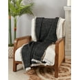 thumbnail image 4 of Saro Lifestyle Double the Comfort Reversible Fringe Throw Blanket, 4 of 4
