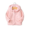 thumbnail image 4 of MKOSPLRT Baby Girl Boy Fleece Sherpa Jackets Zip Up Hoodie Bear Ears Fuzzy Jacket Long Sleeve Waem Thick Teddy Coats Winter Outwear 6M-6Years, 4 of 6