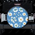 thumbnail image 1 of Colorful Floral Daisy Seamless Pattern Polyester Universal Spare Wheel Tire Cover Wheel Covers for Trailer RV SUV Truck Camper, 1 of 5