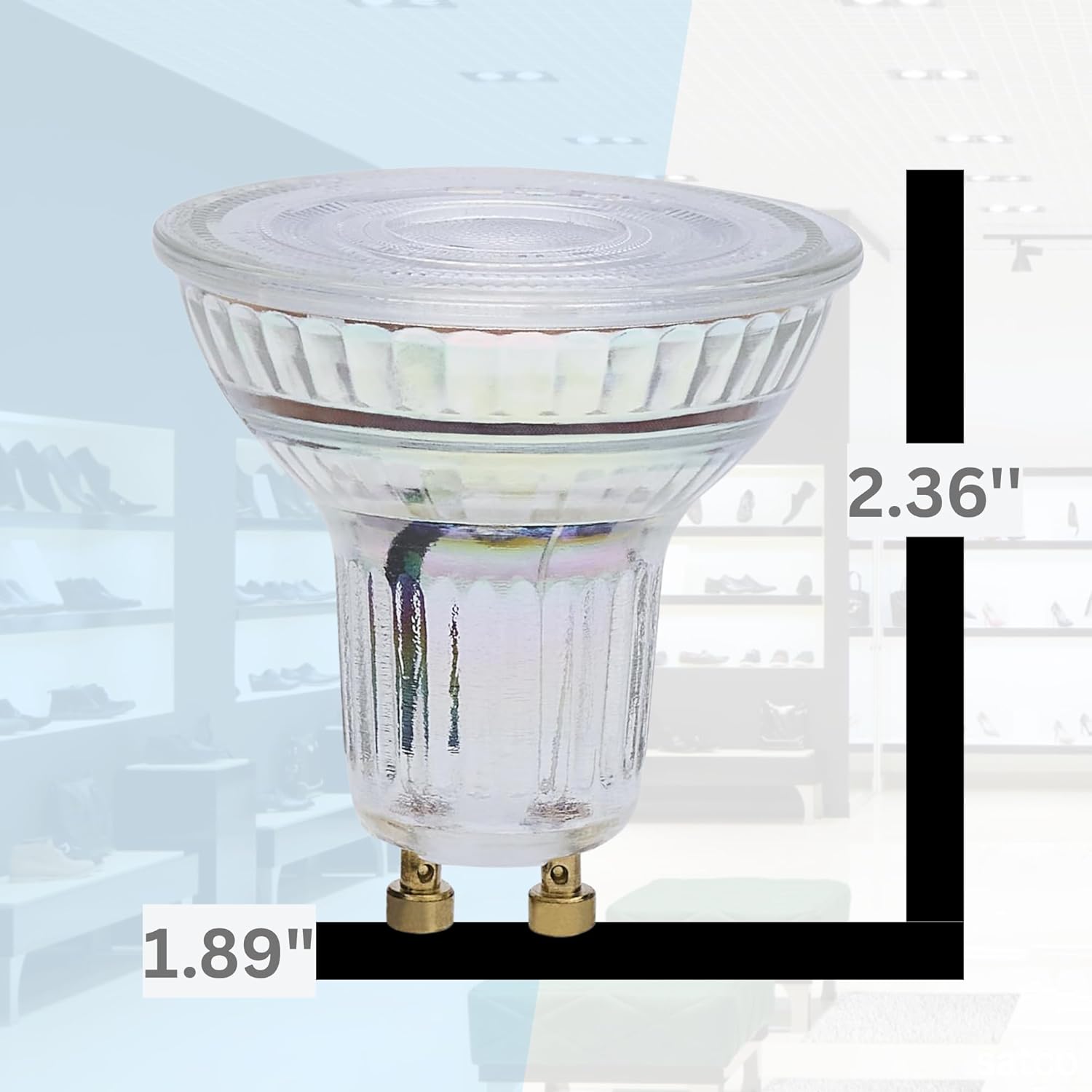 Satco S12371 MR16 LED Flood Light Bulbs 120V 5.5W 2700K GU10 Base Dimmable (12 Pack)
