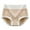 Khaki, variant on Diufon Women's Cotton Underwear High Waist Full Coverage Hipster Panties Soft Breathable Floral Pattern Briefs