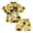 Yellow, variant on Toddler Boy Casual Clothing Set Short Sleeve Hawaii Beach Holiday Floral Shirts T Shirt and Shorts Outfits Sets Size 1-2T ,Green