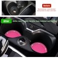 thumbnail image 3 of Yazoeia 4 PCS Bling Car Cup Coaster, 2.75 Inch Anti-Slip Anti-Scratch Cup Holder Insert Coaster, Sparkling Crystal Rhinestone Auto Cup Mat, Universal Interior Car Accessories (Rose Red), 3 of 6