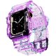 thumbnail image 4 of Funda transparente con correa compatible con Apple Watch 45 mm, 38 mm, 40 mm, 41 mm, 42 mm, 44 mm, mujeres, hombres y niñas, correa de silicona suave y transparente con funda para iWatch Series 9, 8,, 4 of 5