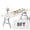 White, variant on WLLJOY 8FT Folding Table, Portable Heavy Duty Camping Table with Carrying Handle, Anti-fouling and Sun-Proof Suitable for Meetings, Parties, Camping and Weddings, White