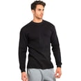 thumbnail image 2 of Men's Classic Waffle-Knit Medium Weight Thermal Top S, Black, 2 of 4