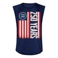 thumbnail image 3 of GrmtClth 250 Anniversary Usa Tank Top Casual American Flag Print Shirt Classic Sleeveless Tee Trendy Round Neck Blouse Black S, 3 of 3