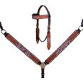 thumbnail image 2 of Horse Western Floral Tooled Leather Browband Headstall Breast Collar Tack 78HR33B, 2 of 3