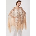thumbnail image 2 of BABEYOND 1920s Beaded Shawl Wraps Sequin Fringed Evening Cape Wedding Bridal Shawl Scarf for Evening Dresses Party (champagne), 2 of 7