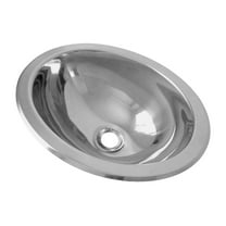 Multipurpose Oval Entertainment Sink for Small Space Crafted of Sturdy Stainless Steel Materials Easy Installion