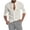White, variant on COSFO Casual Shirts for Men White Long Sleeve Crew Neck Cocoon Solid Button Mens Tshirts