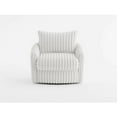 thumbnail image 6 of Goro Round Swivel Accent Chair- 39 Inch- Beige Corduroy- Solid Wood, 6 of 6