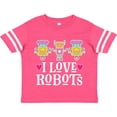 thumbnail image 3 of Inktastic Robotics I Love Robots Gift Girls Toddler T-Shirt, 3 of 5