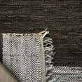 thumbnail image 4 of SAFAVIEH Vintage Leather Horatio Braided Fringe Border Runner Rug, Light Grey/Dark Brown, 2'3" x 6', 4 of 7