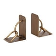 thumbnail image 4 of Kate and Laurel Chenery Vintage Two-Piece Metal Bookends for Bookshelf Decor, Set of 2, 6 x 4 x 7, Antique Gold, Decorative Equestrian Bookend Set for Use as Wall Shelf Filler or Entryway Table Decor, 4 of 9