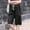 Black, variant on NTACZA Straight Leg Women's Shorts High Waisted Burmuda Shorts Drawstring Elastic Shorts for Ladies L