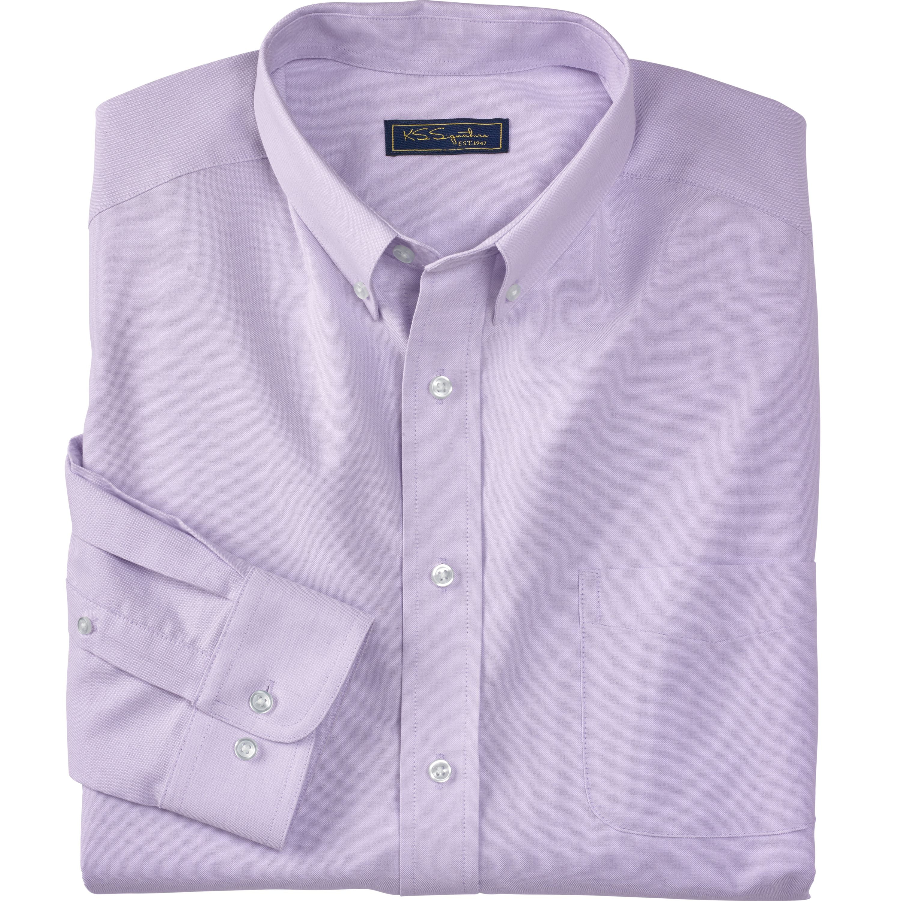 Royal Blue 24 35//6 Big KS Signature by Kingsize Mens Big /& Tall Wrinkle-Resistant Oxford Dress Shirt