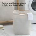 thumbnail image 4 of ACDANC Summer Rolling Laundry Basket Foldable Dirty Clothes Portable Skinny Hamper Organizer Storage Bins Cotton And Linen Dirty Clothes Basket Folding Portable Fabric Dirt, 4 of 4
