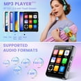 thumbnail image 3 of Tignapoo Lecteur MP3 Bluetooth à Écran Tactile de 2,4 Po avec Radio FM, Liseuse et Stockage de 8 Go, Blanc, 3 of 6