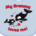 thumbnail image 4 of Inktastic My Grammy Loves Me Orca Family Boys or Girls Baby Bib, 4 of 4