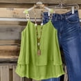 thumbnail image 5 of Bosfbaoi Women's Double Layer Cami Tank Tops with Square Buckle Straps Flowy Casual Blouses, Sizes S-5XL, 5 of 6