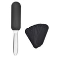 thumbnail image 1 of Lima de pedicura para pies, doble cara gruesa/fina y acero inoxidable reutilizable, herramienta para el cuidado de los pies, removedor de callos y callos de piel agrietada, plateado, negro, 24,8 x, 1 of 6