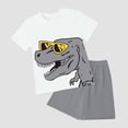 thumbnail image 2 of Toddler Clothes for Boys Baby Boy Summer Outfits Kids Cotton Cute Printed Short Sleeve Sports 18-24 Months 2t 3t 4t 5t 6t Tops+Shorts Pajamas Tops 2PCS Set, 2 of 5
