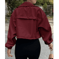 thumbnail image 3 of Womens Cropped Bomber Jacket 2026 Trendy Zip Up Lightweight Anorak Coat With Pockets, 3 of 9