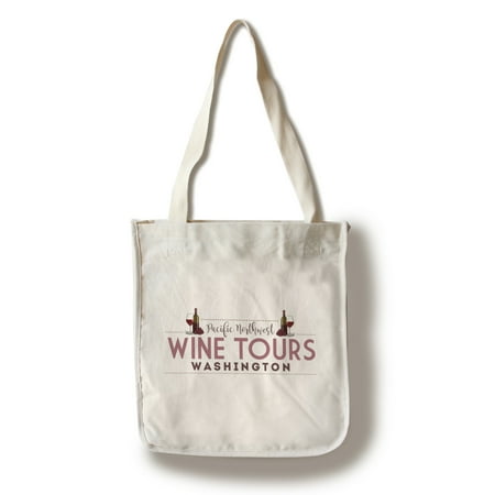 Washington - Pacific Northwest - Wine Tours -  Lantern Press Artwork (100% Cotton Tote Bag -