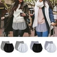 thumbnail image 2 of Ediodpoh Shirt Extenders for Women Shirt Half Length Mini Skirt Adjustable Layered Lower Sweep for Women Black XXXL, 2 of 9
