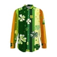 thumbnail image 5 of TaTaai Ladies St. Patrick's Day Printed Long Sleeve Shirt Fashion Round Neck Casual Blouse Lightweight Soft Polyester Top for Daily Party Office Vacation All Seasons Wear Gift, 5 of 5