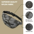 thumbnail image 5 of Fanny Pack Spider Web and Spiders Halloween Pattern Waist Pack Bag,Running Cross Bag,Waterproof Large Fanny Packs for Women Men for Travel Running Hiking Cycling, 5 of 6