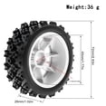 thumbnail image 7 of Tyre 4Pcs 72x45x26mm Rubber Tire Wheel Replacement For  XV-01 XV01 TA06 TT-01 TT-02 PTG-2 1/10 Remote Control Car Upgrades Parts Accessories, 7 of 7