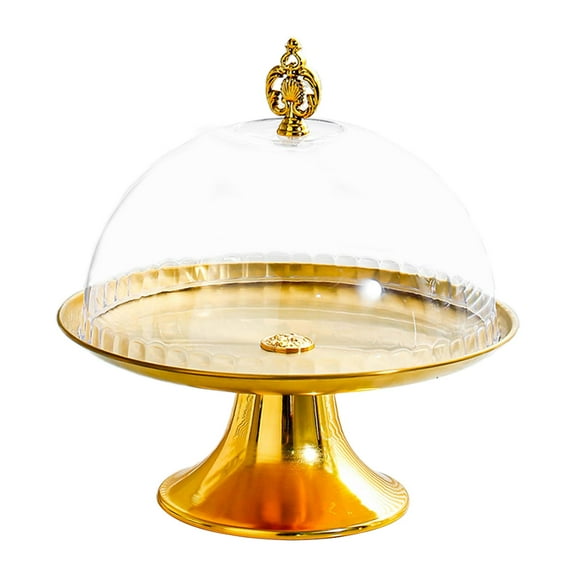 Fiocias Cake Stand Cake Holder Tray Elegant Multiuse Covered Platter Lidded Serving Tray 23cm