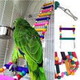 thumbnail image 6 of HZKAICUN Bird Parrot Toys, Naturals Rope Colorful Step Ladder Swing Bridge for Pet Trainning Playing, Flexible Birds Cage Accessories Decoration for Cockatiel Conure Parakeet, 6 of 9