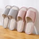 thumbnail image 2 of Pantuflas de algodón para mujer, estilo veraniego, para el hogar, para interiores, con suelo de madera, suela suave, antideslizantes, de EVA, para parejas, 2 of 6