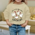 thumbnail image 2 of XAOFW Kids Sweatshirt Children'S Chickens Printed Long Sleeve O-Neck Stylish Roomy Leisure Holiday Vacation Clothing, 2 of 4