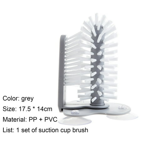 

Bobasndm Cup Scrubber Soft 1 Set Double Sided Glass Washer Save Space Practical for Kitchen