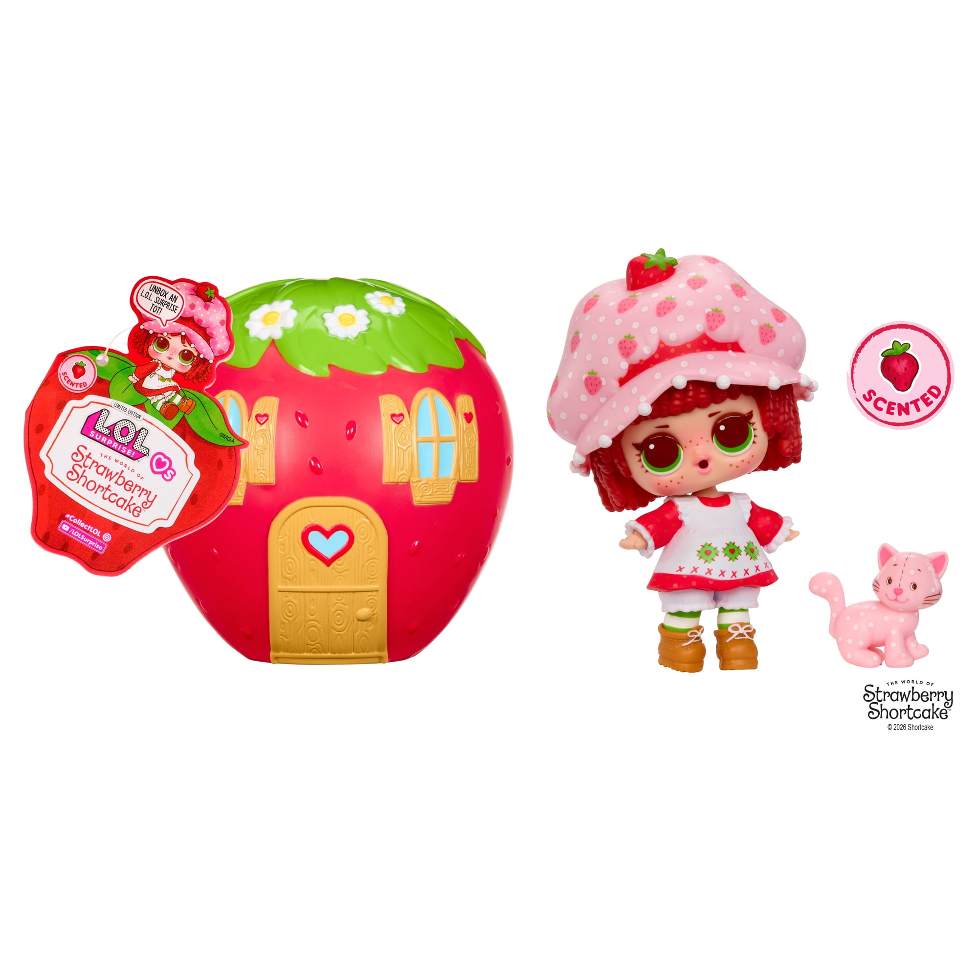 LOL Surprise Loves The World of Strawberry Shortcake Tots with Scented Doll and Pet, Ages 4+