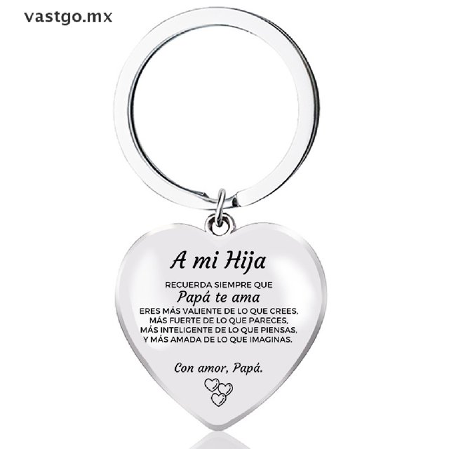Collar Con Colgante De Corazón Español Para Mujeres Regalo De Cumpleaños Graduación Joyería Llavero MX Gao Jiahui unisex