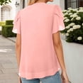thumbnail image 5 of T Shirts for Women 2026 Summer Short Ruffle Sleeve V Neck Chiffon Dressy Casual Tshirt Blouse Tunic Top, 5 of 7