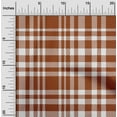 thumbnail image 2 of oneOone Viscose Chiffon Brown Fabric Check Fabric For Sewing Printed Craft Fabric By The Yard 42 Inch Wide, 2 of 4