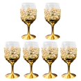 thumbnail image 3 of Tnarru Vintage Goblet 100ml Handmade Wedding Reusable, Multipurpose Anniversary, Small Flowers Pattern Drinking Glass, Desktop Decor 6pcs, 3 of 8